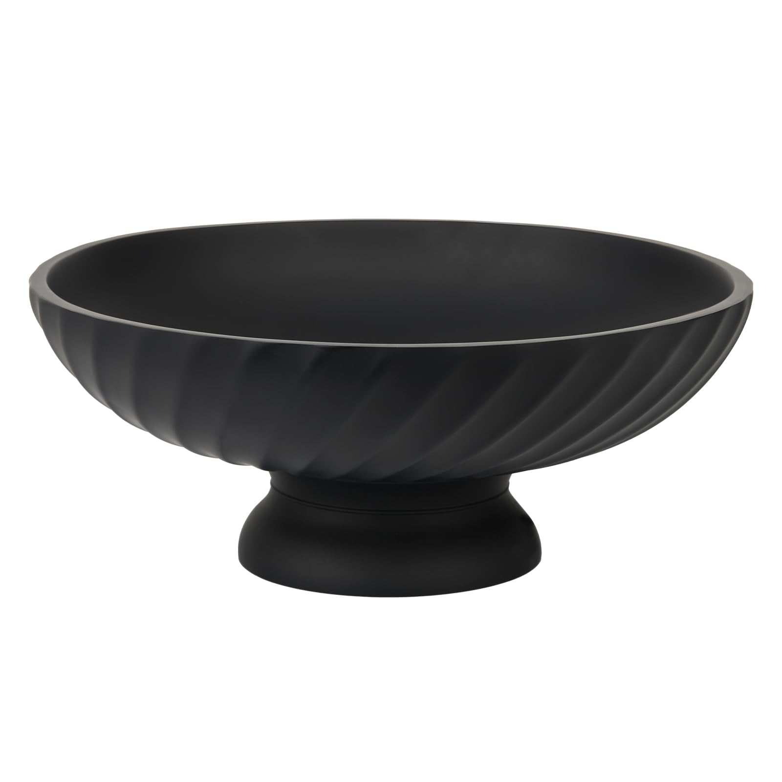Large Resin Pedestal Decorative Bowl - Modern Handicraft Bowls for Home Decor - Fruit Bowl for Kitchen Counter - Key Bowl for Entryway Table,Artificial Stone Beige