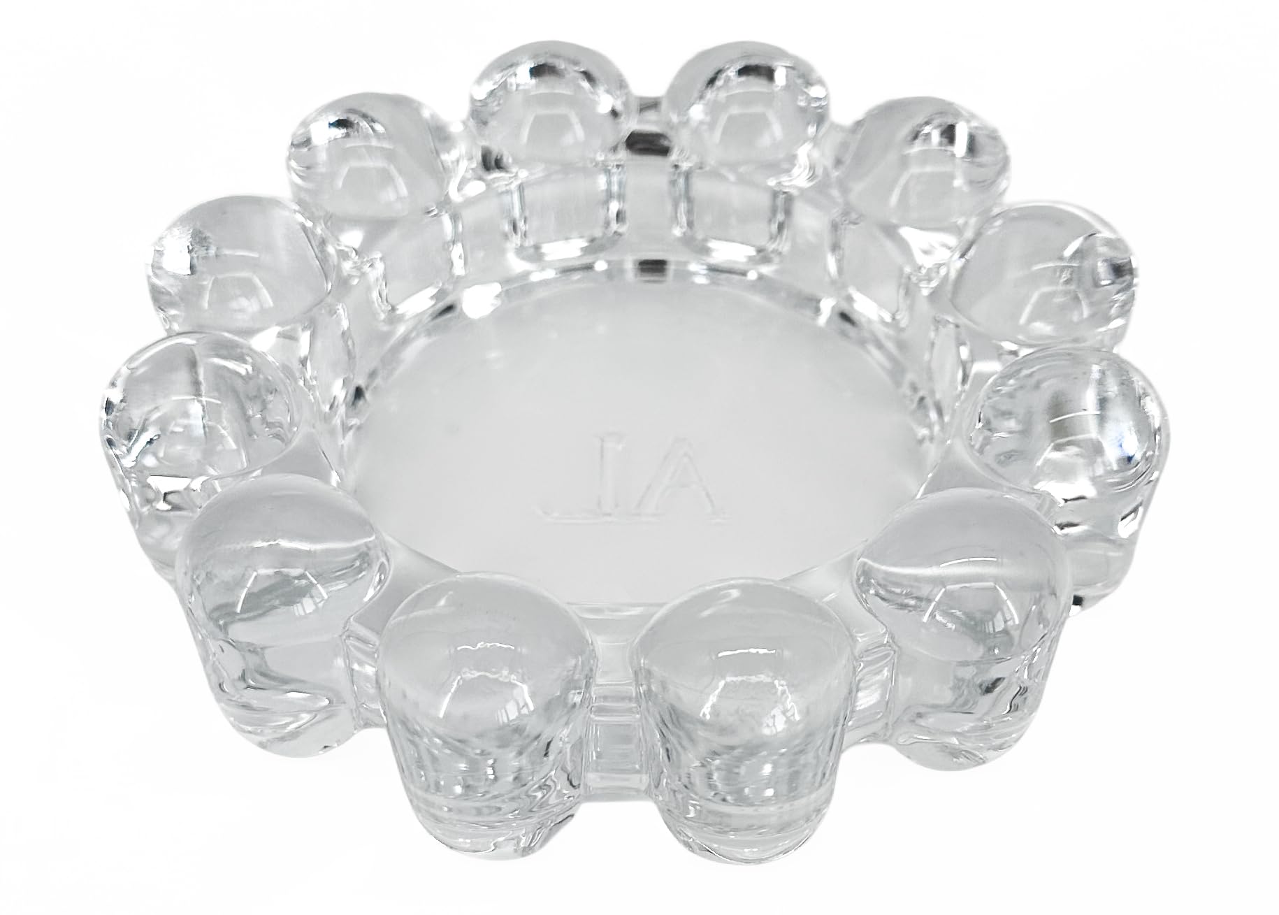 Alice Lane Original Bubble Candle Dish – Chic Smoky Glass Candle Dish for Home Decor – Decorative Modern Candle Holder for Small Candles & Diffusers