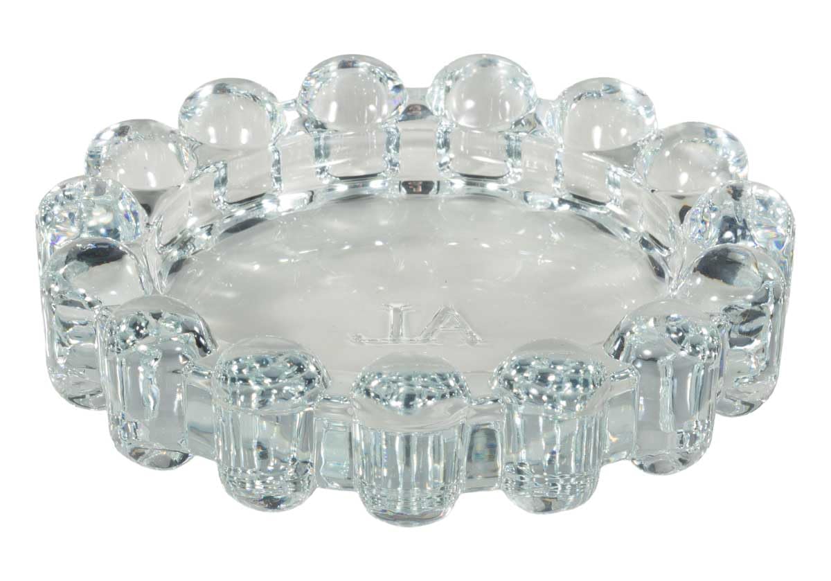 Alice Lane Original Bubble Candle Dish – Chic Smoky Glass Candle Dish for Home Decor – Decorative Modern Candle Holder for Small Candles & Diffusers