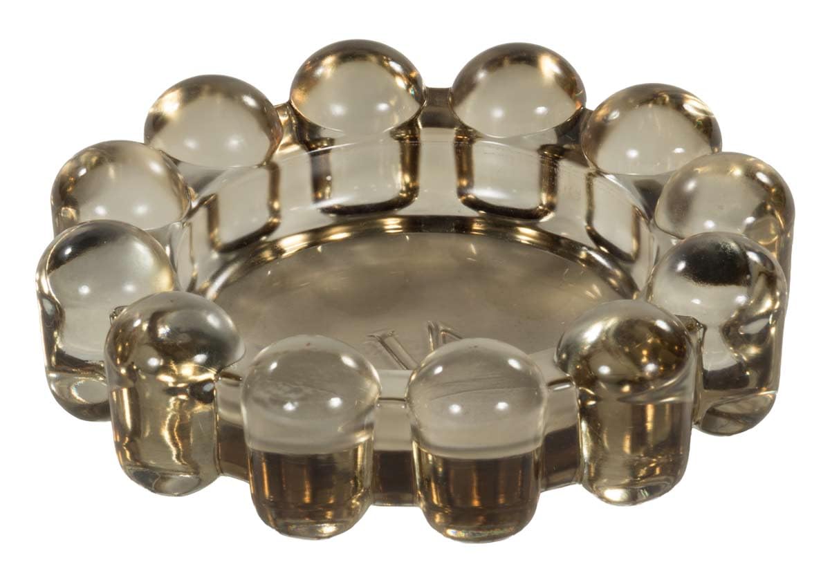 Alice Lane Original Bubble Candle Dish – Chic Smoky Glass Candle Dish for Home Decor – Decorative Modern Candle Holder for Small Candles & Diffusers