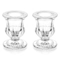 20 Pcs Glass Taper Candle Holders - Romadedi Clear Small Candlestick Holder Bulk, Thicker Glass Candle Sticks Set for Wedding Christmas Party Dining Table Table Centerpiece Decor
