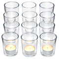 Letine 36-Pack Votive Candle Holders - Clear Glass Tea Light Holders - Glass Votive Candle Holder Bulk for Wedding Centerpieces/Home Table Decor/Propose/Christmas and Spring Party Decor
